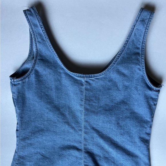 No Boundaries Full Zip Up Denim Dress - Picture 3 of 5